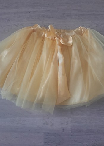 Kız Çocuk Bej Fırfırlı Bohem Etek - Görsel 3