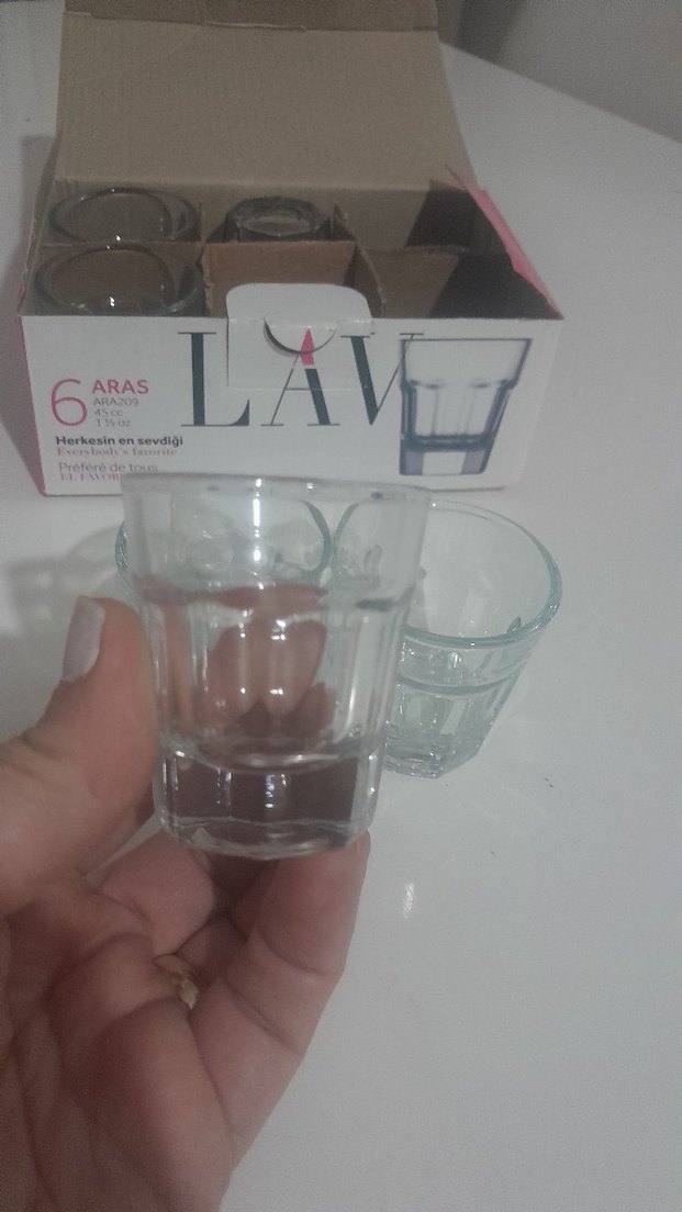 Aras 6'lı 15 cc Beyaz kahve yanı Bardağı Seti - Görsel 3