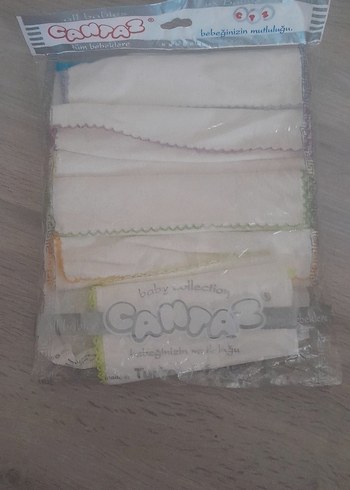 Pastel Beyaz Bebek Ağız Mendili 6'lı - Görsel 2