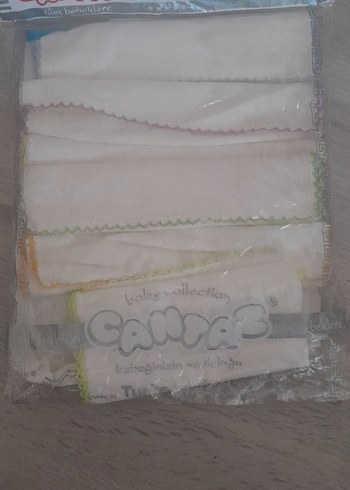 Pastel Beyaz Bebek Ağız Mendili 6'lı - Görsel 3