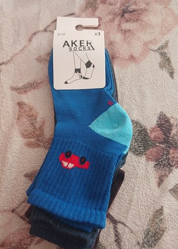 35 Beden Nakışlı Erkek Çorapları 3'lü Set