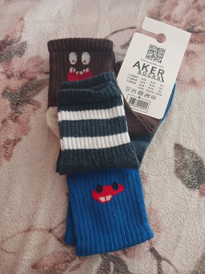 Nakışlı Erkek Çorapları 3'lü Set - Görsel 2