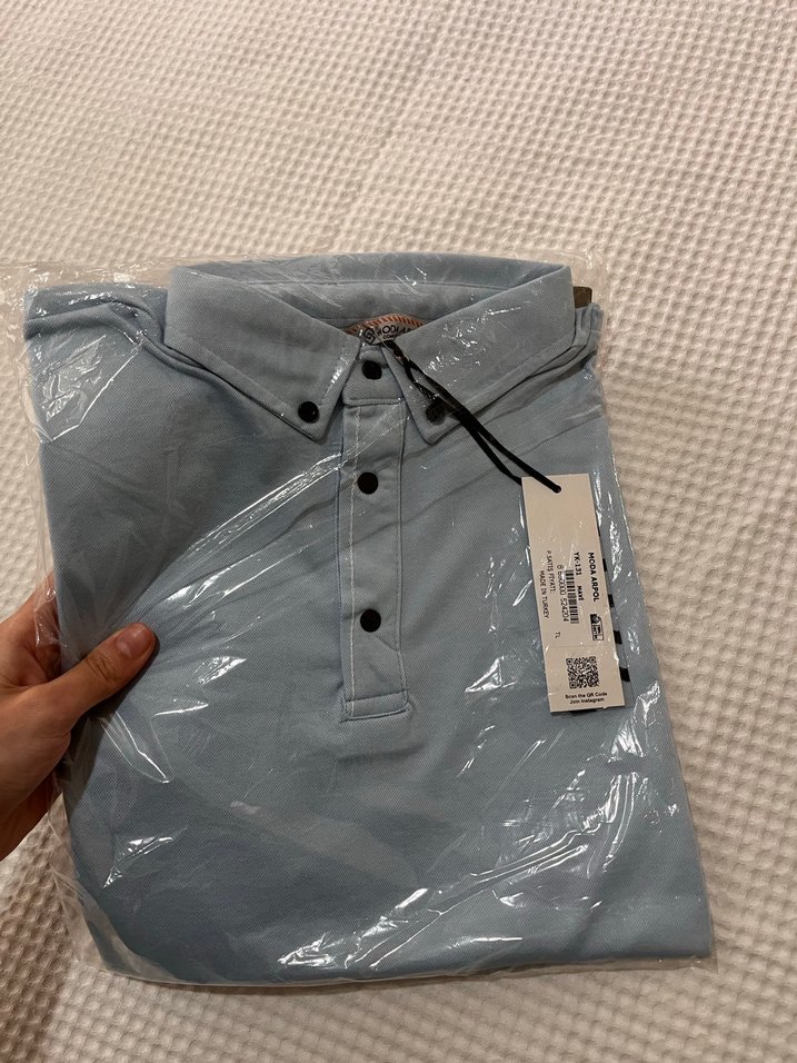 Açık Mavi Kısa Kollu Erkek Polo Tişört - Görsel 3