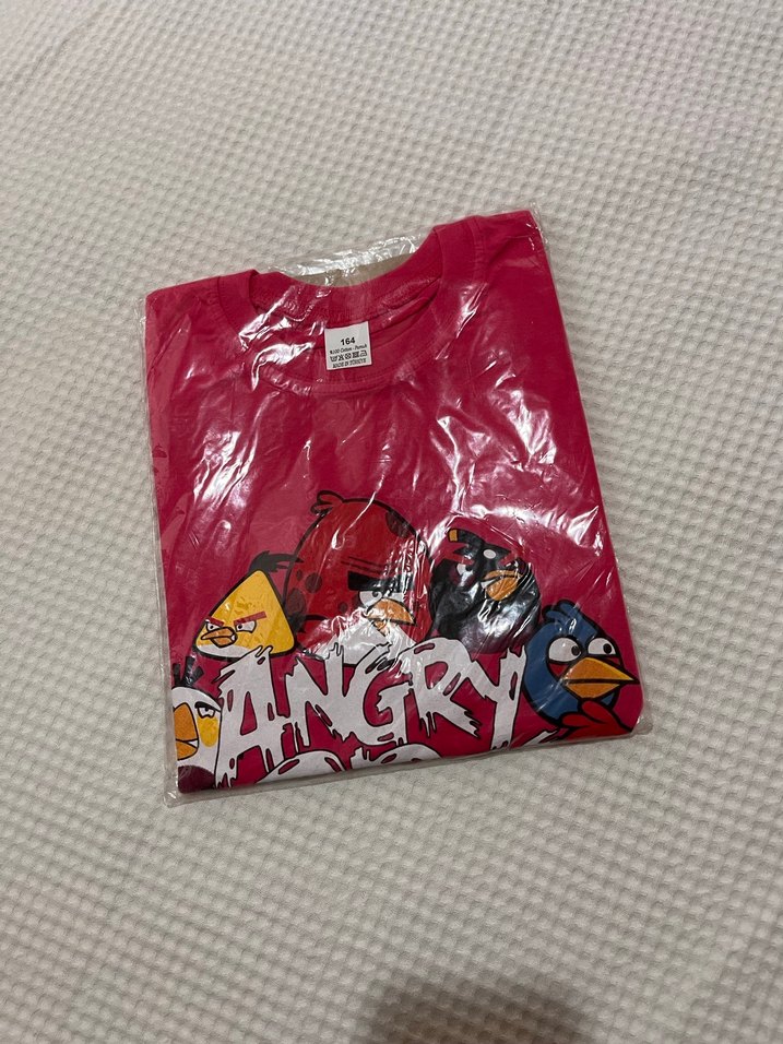 Renkli Baskılı Kırmızı Kız Çocuj Tişört - Görsel 2