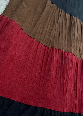 Kadın Çok Renkli Uzun Bohem Etek - Görsel 2