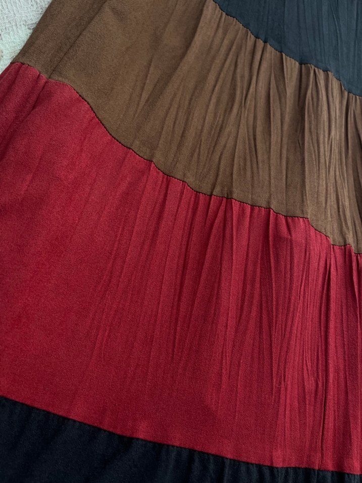 Kadın Çok Renkli Uzun Bohem Etek - Görsel 2