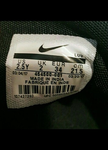 34 Beden Nike Çocuk Ayakkabı