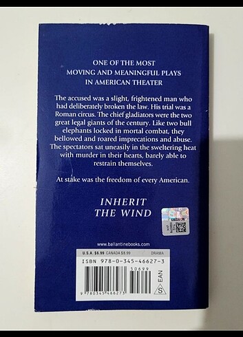 Inherit The Wind İngilizce