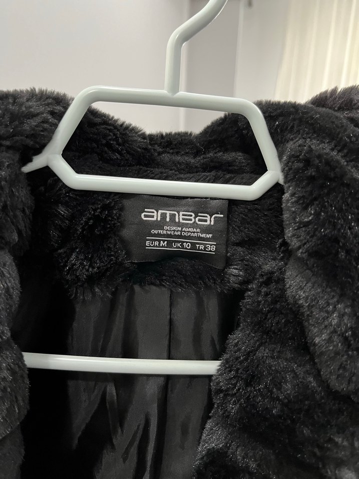 Siyah Kürklü ceket - Görsel 4