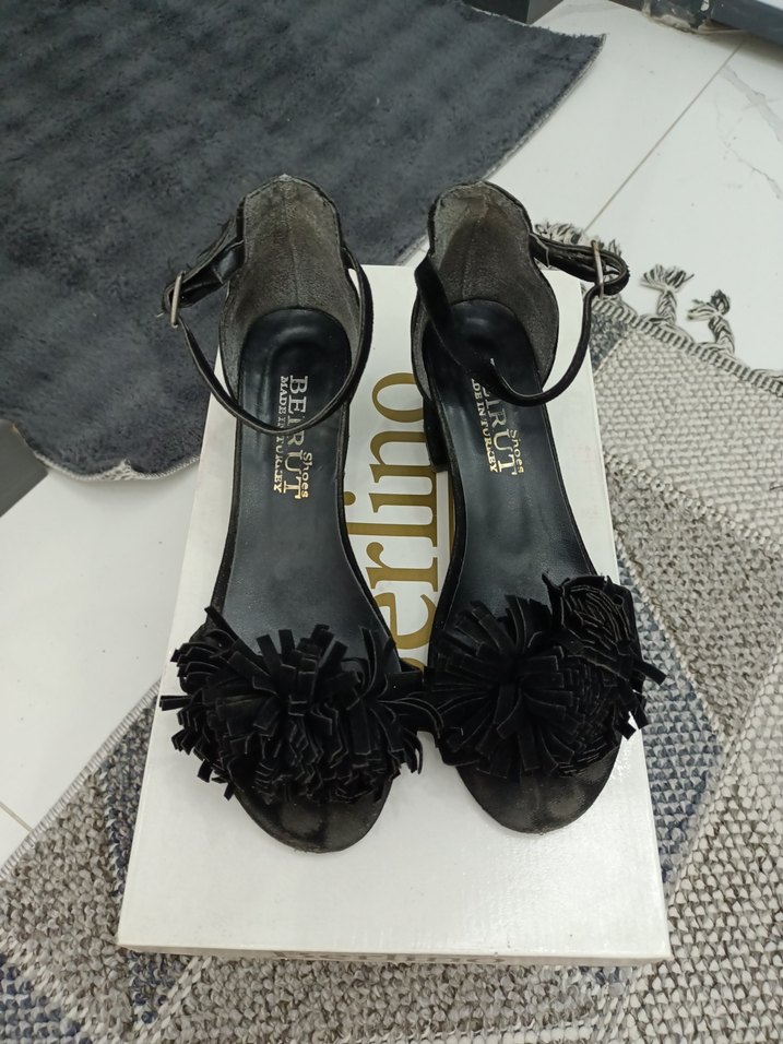 Diger Siyah Süet Kadın Topuklu Ayakkabı - Görsel 2