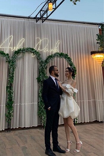 Bridal after elbisesi kısa gelinlik