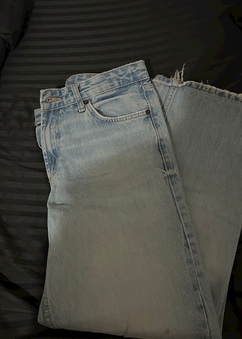 Bej Tie-Dye Midi Kadın Denim Pantolon - Görsel 4