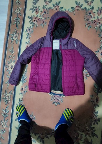 Mor Reebok Kadın Kapüşonlu Kışlık Mont - Görsel 2