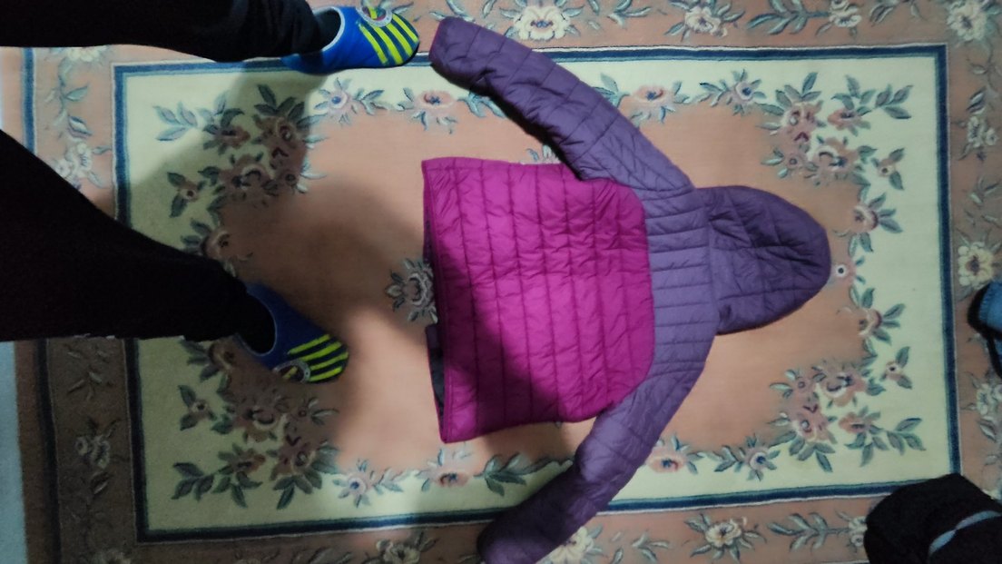 Mor Reebok Kadın Kapüşonlu Kışlık Mont - Görsel 3