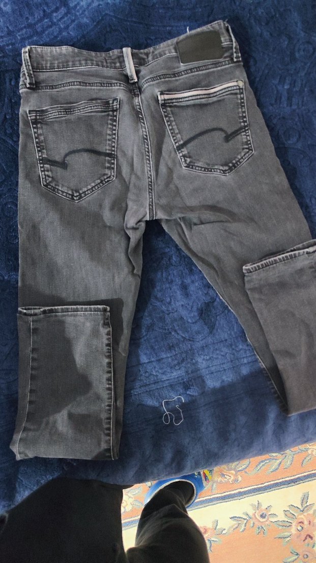 Gri Regular Fit Erkek Denim Pantolon - Görsel 3