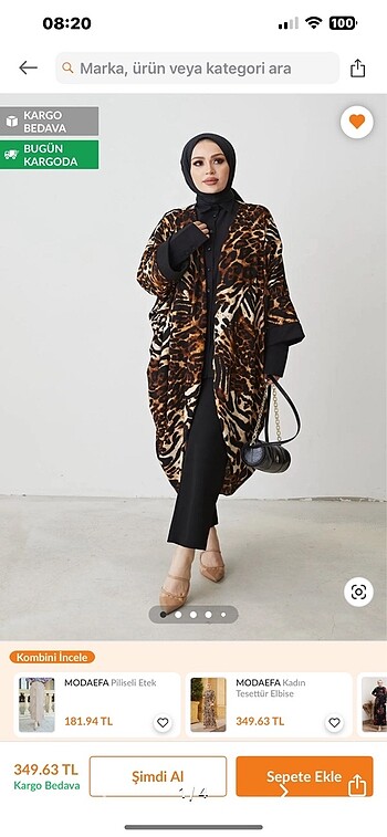 l Beden Leopar hırka