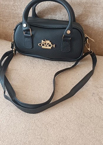Beden siyah Renk Coach Siyah Deri Kadın Çanta