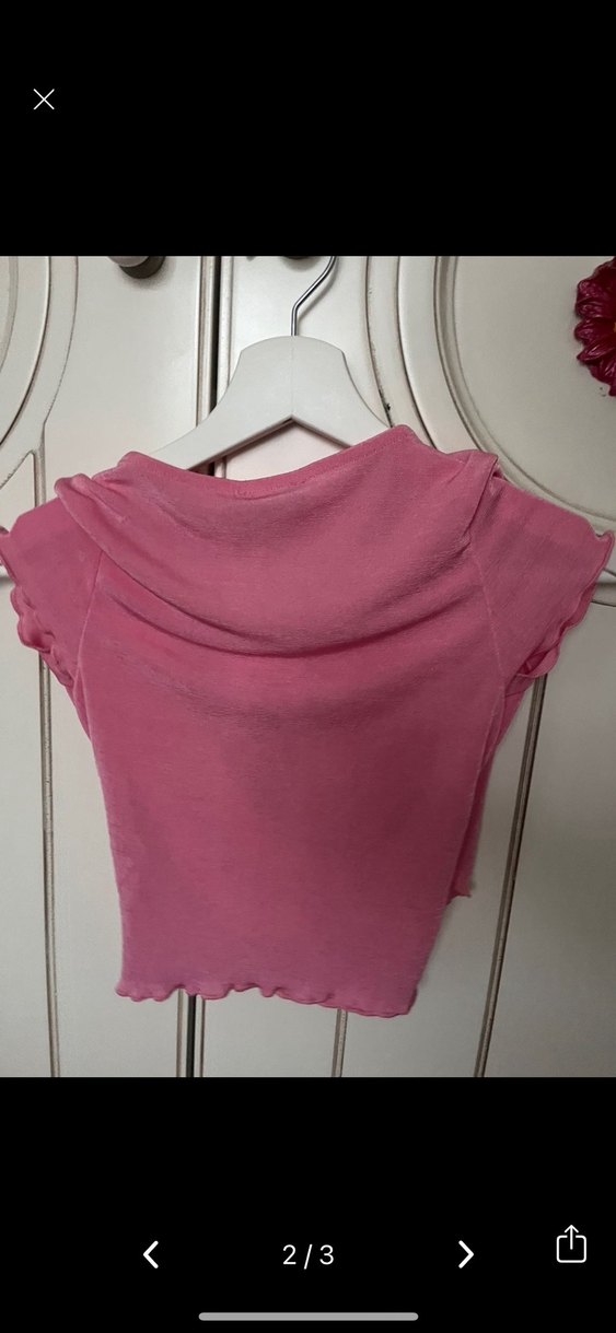 Pembe V Yaka Bershka - Görsel 2