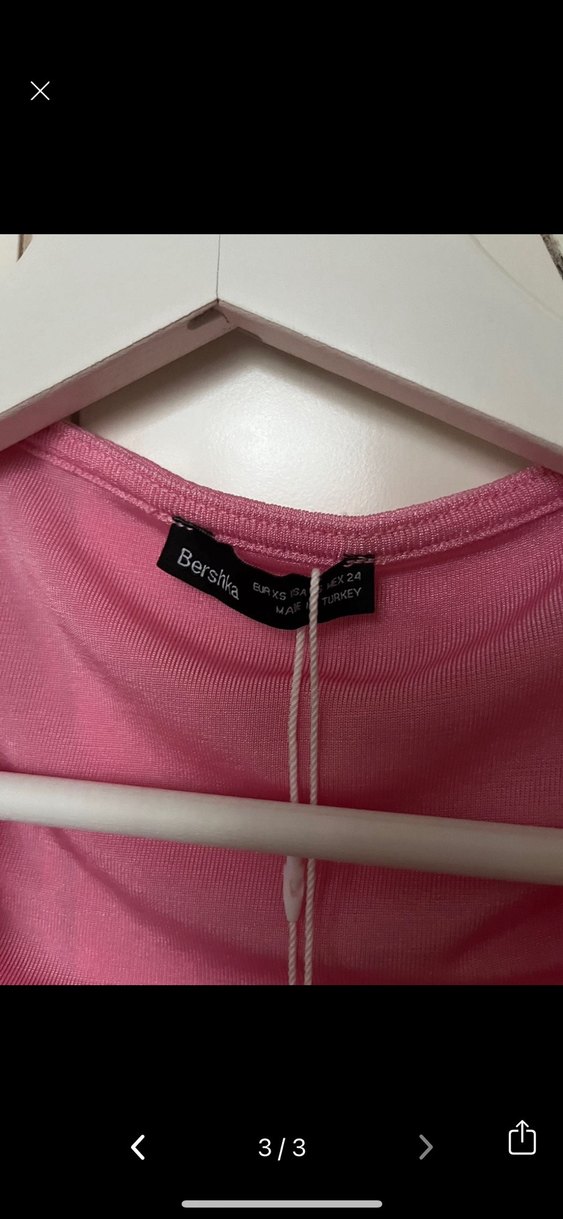 Pembe V Yaka Bershka - Görsel 3