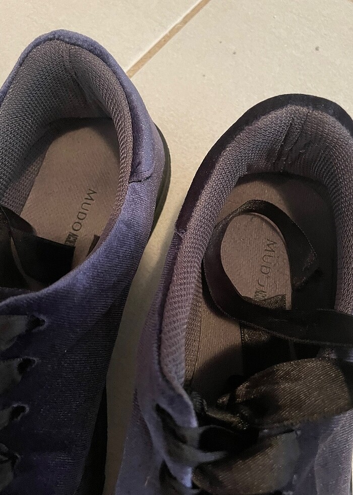 Mudo mor kadife ayakkabı - Görsel 2