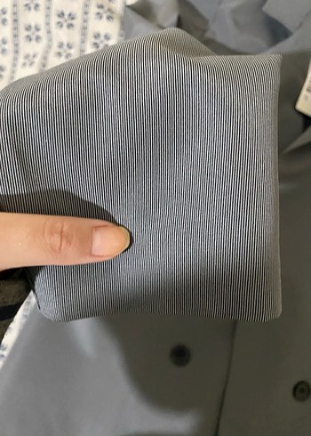 40 Beden Kadın Gri Düğmeli Midi Blazer Ceket