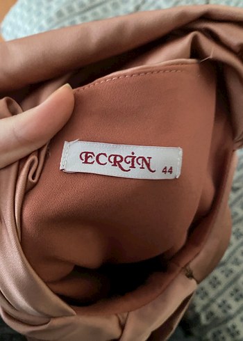 44 Beden pembe Renk mercan rengi Parlak Kadın Saten abiye