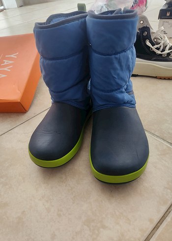Crocs Çocuk Mavi Crocs Cırtlı Kauçuk Bot