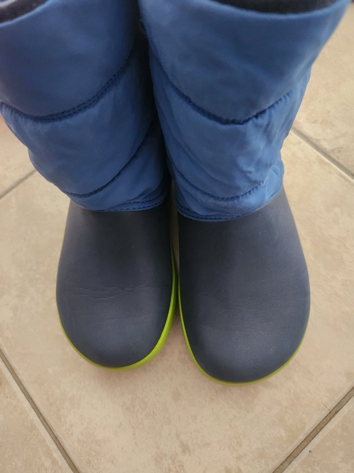 Çocuk Mavi Crocs Cırtlı Kauçuk Bot - Görsel 3