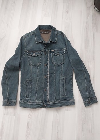 Kadın Mavi Denim Ceket Uzun Kollu