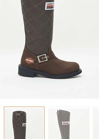 Harley Davidson Kahverengi Deri Biker Çizme - Görsel 2
