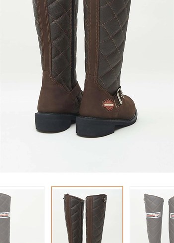 Harley Davidson Kahverengi Deri Biker Çizme - Görsel 4