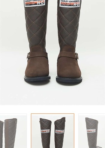 Harley Davidson Kahverengi Deri Biker Çizme - Görsel 5