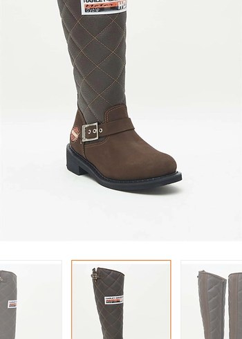 Harley Davidson Kahverengi Deri Biker Çizme - Görsel 3