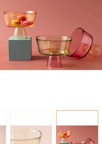 English Home Cam Ayaklı Sunum Kasesi 16 cm - Görsel 2