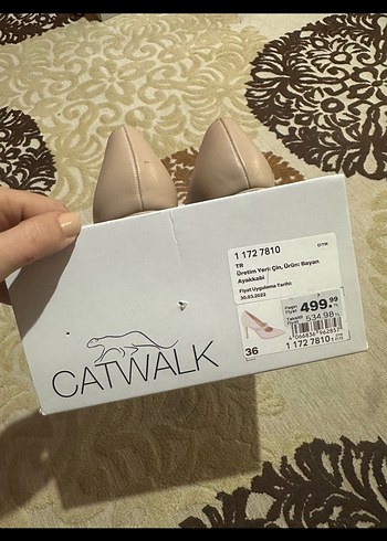 Bej Taş Bant Detaylı Stiletto - Görsel 6