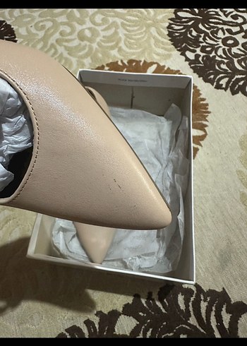 Bej Taş Bant Detaylı Stiletto - Görsel 4