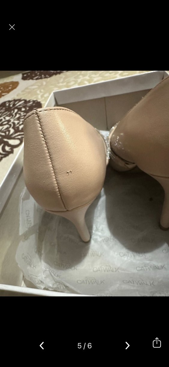 Bej Taş Bant Detaylı Stiletto - Görsel 5