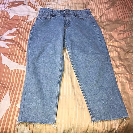 Kesik Paça Mom Jean