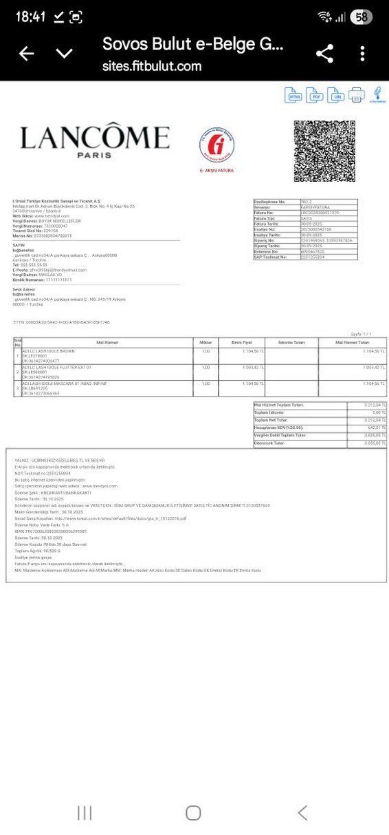 lancome kıvrık ve yogun Maskara siyah - Görsel 5