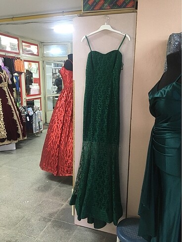 Diğer Yeşil uzun elbise