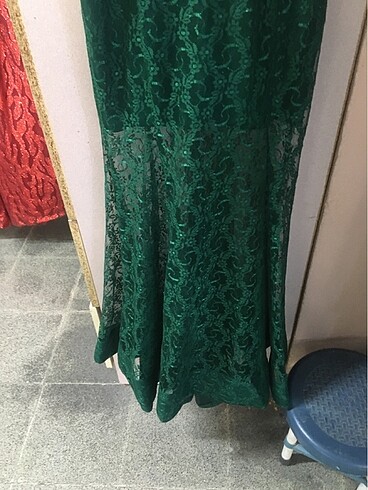 38 Beden Yeşil uzun elbise