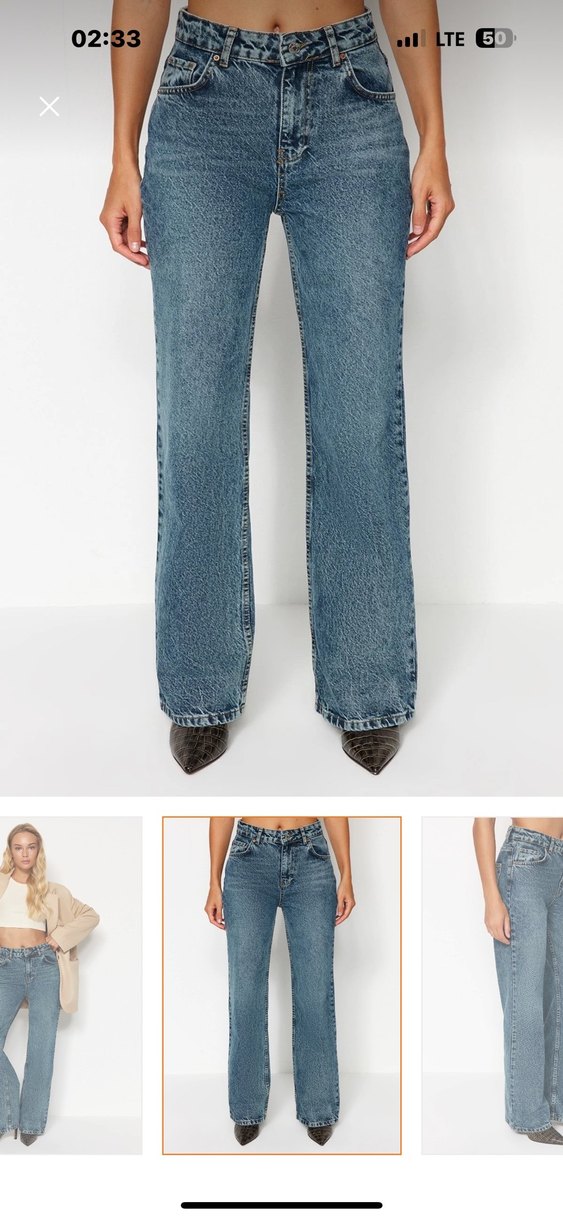 Kadın Regular Fit Midi Denim Jean - Görsel 2