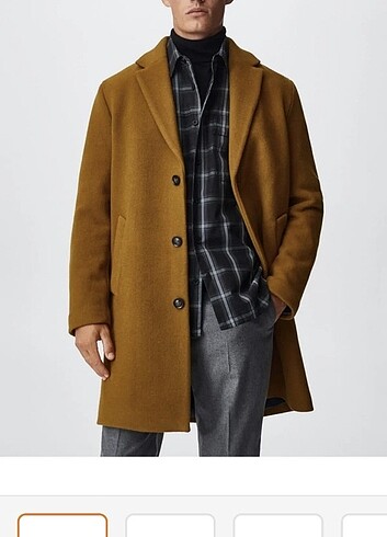 Mango man yünlü kalın kaban - Görsel 5