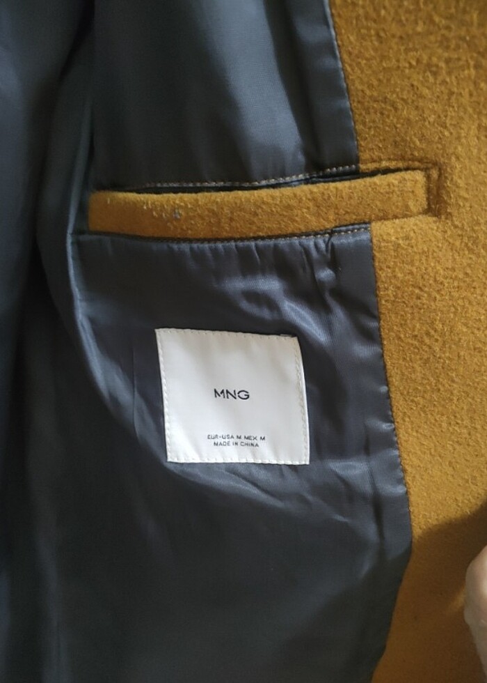 Mango man yünlü kalın kaban - Görsel 4