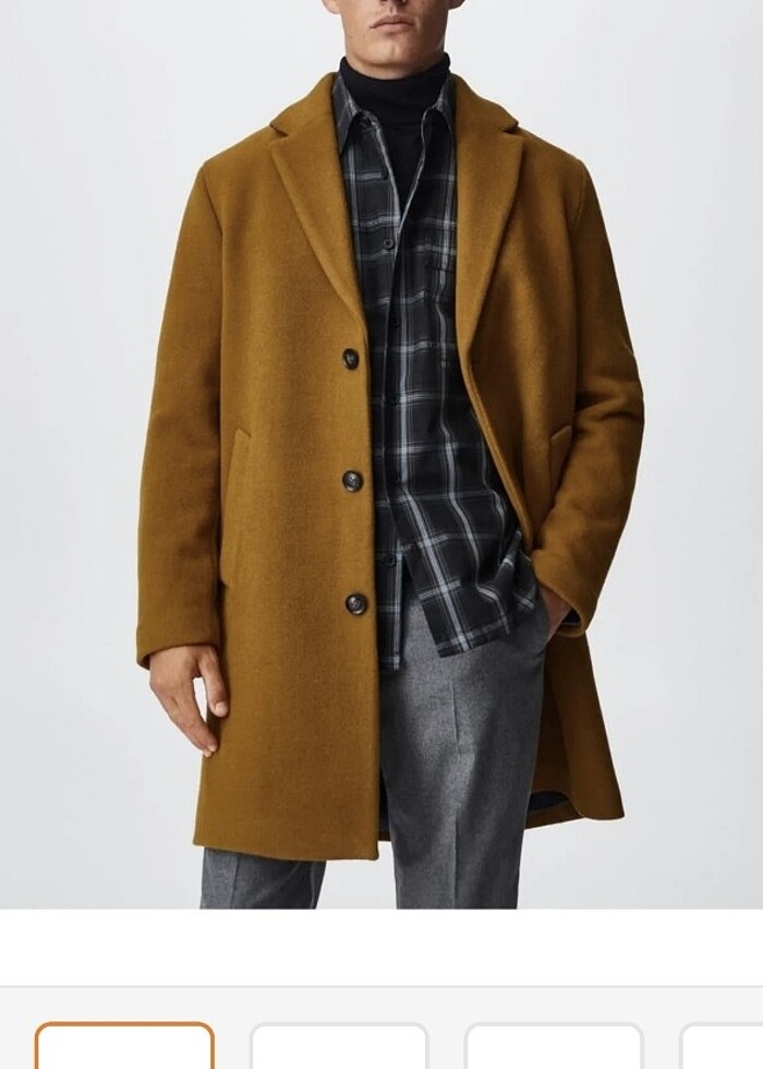 Mango man yünlü kalın kaban - Görsel 5