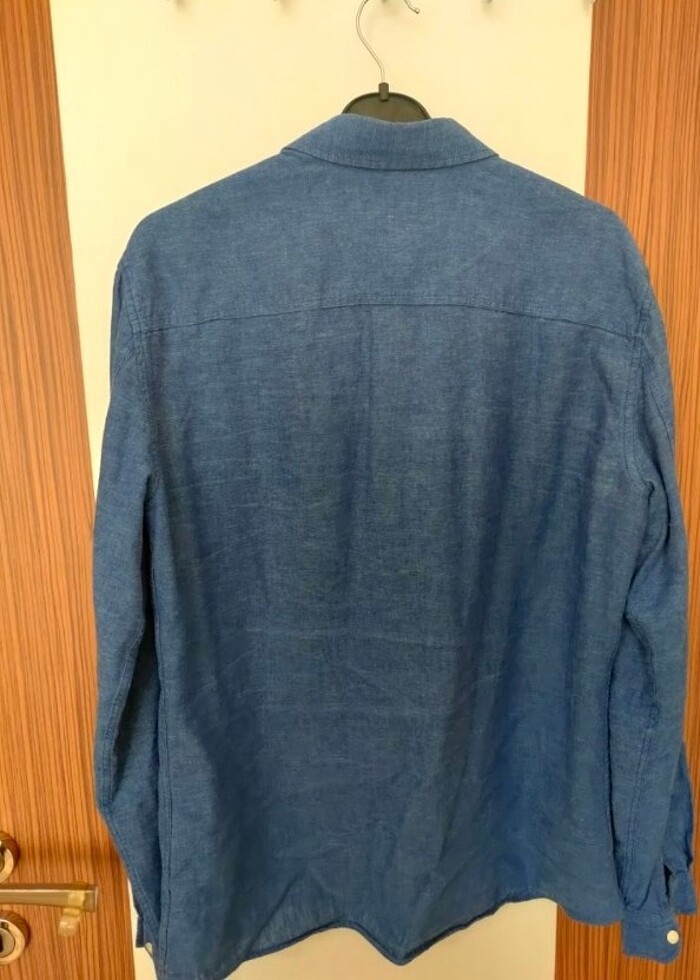 Mavi Premium keten gömlek - Görsel 3