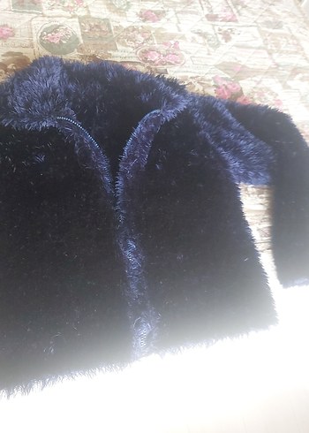 Kadın Lacivert el örgüsü mont - Görsel 4