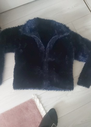 Kadın Lacivert el örgüsü mont - Görsel 3