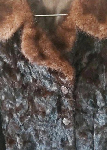 Kahverengi Vintage Kadın sahte kürk - Görsel 4