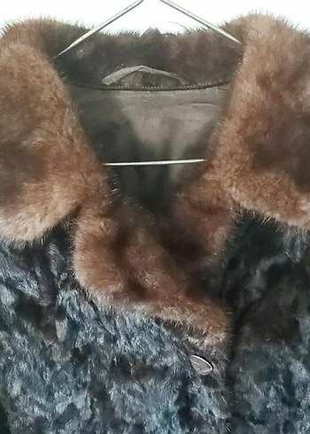 Kahverengi Vintage Kadın sahte kürk - Görsel 2